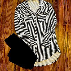 Girls Shirt Dress w/black leggings